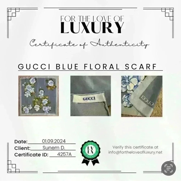 GUCCI Silk Floral Panshie Square Scarf Multicolor | 90 cm - Picture 9 of 10